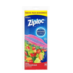 BOLSA ZIPLOC CONSERVA GRANDE 26,8X27,3 x 10 UNIDADES