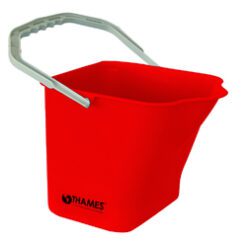 BALDE SANITARIO ROJO 15LTS CUADRADO PROFESIONAL