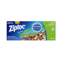 BOLSA ZIPLOC LLEVAR CHICA 16,5X8,2 x 50 UNIDADES