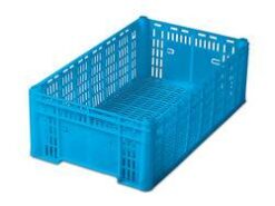 CANASTO COSECHERO ACANALADO BAJO BLANCO 50CM X 30CM X 16CM