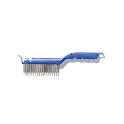 CEPILLO PARRILLERO AZUL ACERO INOX C/ESPATULA COD 4067100