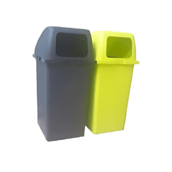 CESTO RECIC. C/ TAPA BUZON  60 LT. NEGRO ENCASTRABLE