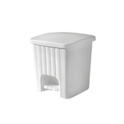 CESTO C/PEDAL RECT. C/CESTO INTERIOR DOMESTICO 18LTS ROJO