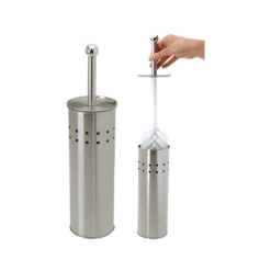 ESCOBILLA DE W.C. ACERO CON BASE SATINADO DECO