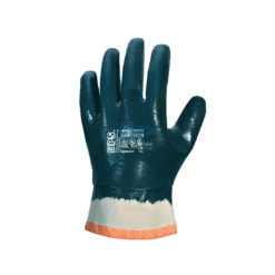 GUANTES IND. PVC/NITRILO AZUL PU?O LONA CORTO