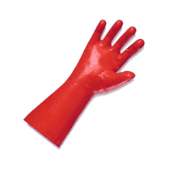 GUANTES IND. PVC ROJO 40CM