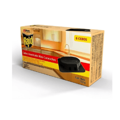 INSECT. RAID COCINA CEBOS CUCARACHA X 6 UN.