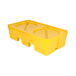PALLET ANTI-DERRAME TAMBORES 100% PVC 2 TAMBORES X 200L