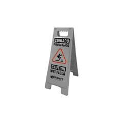 SEGURIDAD CARTEL PVC GRIS PISO MOJADO TH